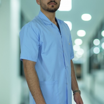 erkek alpaka mavi kısa kol uzun boy